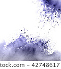 Watercolor blue watersplash 42748617