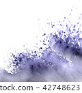 Watercolor blue watersplash 42748623