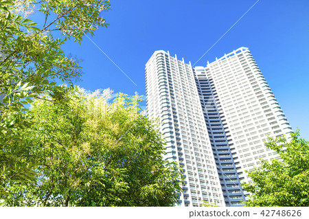 Urban landscape with tower apartment 42748626
