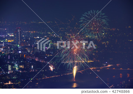 Nagara River National firework display (photographed from Yuzigamine peak Ximen) 42748866