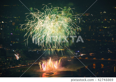 Nagara River National firework display (photographed from Yuzigamine peak Ximen) 42748869