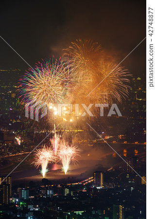 Nagara River National firework display (photographed from Yuzigamine peak Ximen) 42748877