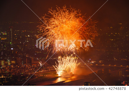 Nagara River National firework display (photographed from Yuzigamine peak Ximen) 42748878