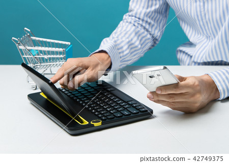 Keyboard, Hand, Business, Smartphone Keyboard, Hand, Business, Smartphone 42749375