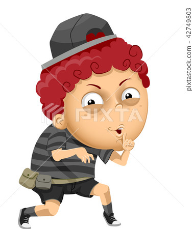 Kid Boy Bully Evil Secret Illustration 42749803