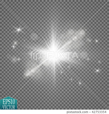 Glow light effect. Starburst with sparkles on transparent background. Vector illustration. Glow light effect. Starburst with sparkles on transparent background. Vector illustration. 42753354