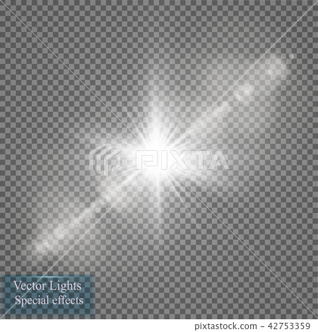 Vector transparent sunlight special lens flare light effect. Sun flash with rays and spotlight Vector transparent sunlight special lens flare light effect. Sun flash with rays and spotlight 42753359