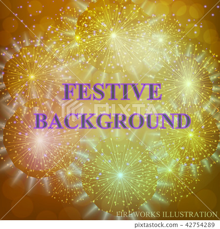 Festive gold background. Vector. - Stock Illustration [42754289] - PIXTA