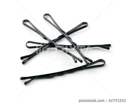 Group of black metal hairpins 42755202
