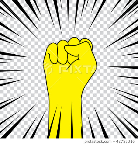 Fist uprising in the air 42755316