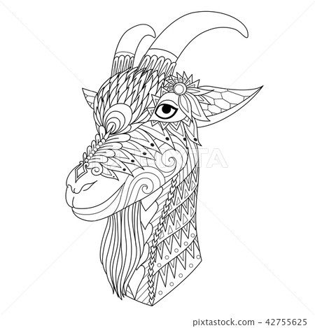 Line art of cute sheep Line art of cute sheep 42755625