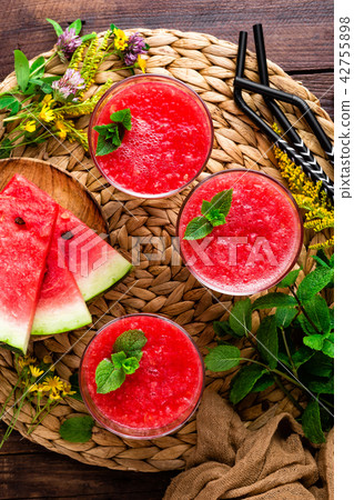 Watermelon smoothie. Watermelon drink, cocktail 42755898