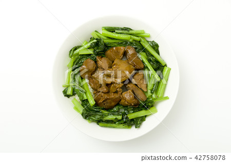 Chicken bowl on rice 42758078
