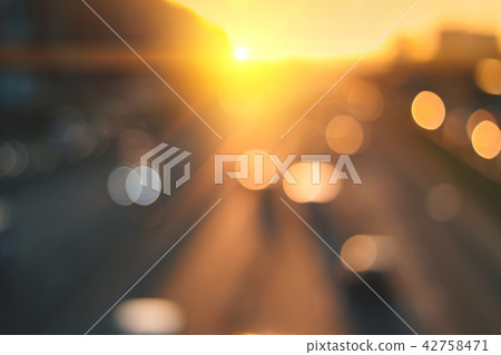 Beautiful sunset city bokeh. Beautiful sunset city bokeh. 42758471