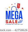 Mega sale word. Shop now type. 42758626