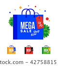 Mega Sale word on shopping bag. 42758815
