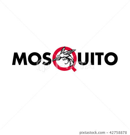 Mosquito Text Mascot Mosquito Text Mascot 42758878