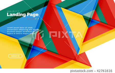 Square shape geometric abstract background, landing page web design template Square shape geometric abstract background, landing page web design template 42761616