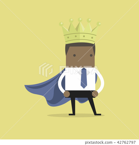 African businessman wearing a crown. 42762797