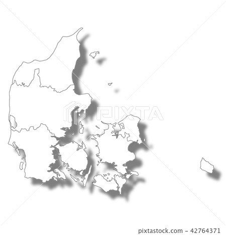 Denmark country map icon - Stock Illustration [42764371] - PIXTA