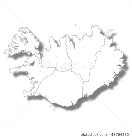 冰島國家地圖圖標 冰島國家地圖圖標 42764380