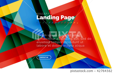 Square shape geometric abstract background, landing page web design template Square shape geometric abstract background, landing page web design template 42764382
