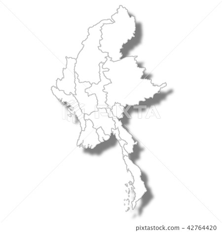 緬甸國家地圖圖標 緬甸國家地圖圖標 42764420