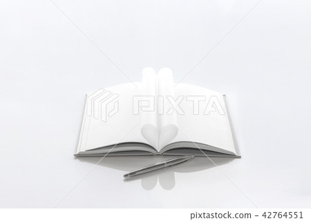 Heart book on white background. 42764551