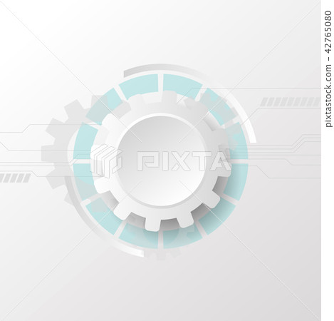 Gray gear technology abstract background, eps10 42765080