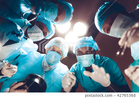 Doctors Staring On Patient. Operating Table Look. 42765368