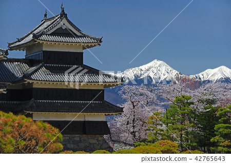 Nagano Prefecture Matsumoto-shi Matsumoto Castle Tenzenke mountain range 42765643