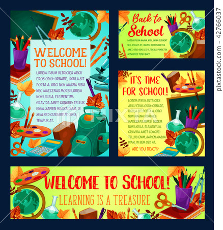Back to school banner and greeting card design Back to school banner and greeting card design 42766037