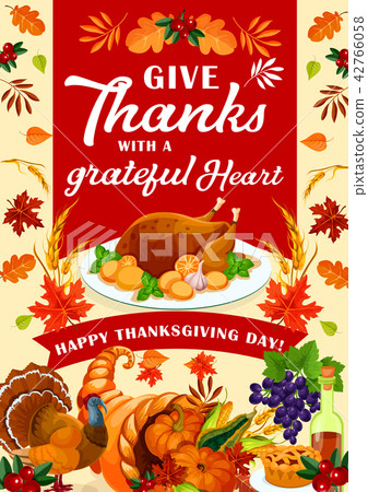 Happy Thanksgiving Day holiday greeting card 42766058