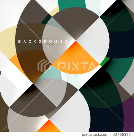 Minimal circle abstract background design, multicolored template for business or technology Minimal circle abstract background design, multicolored template for business or technology 42766525