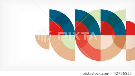 Minimal circle abstract background design, multicolored template for business or technology 42766533