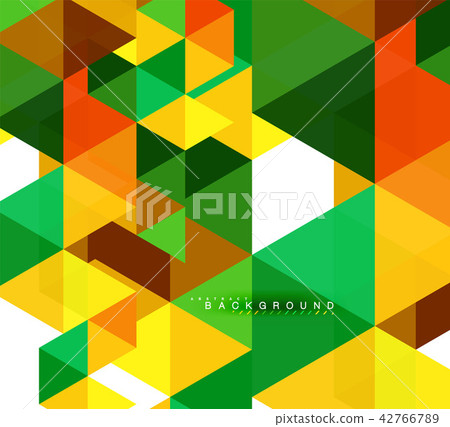 Multicolored triangles abstract background, mosaic tiles concept 42766789
