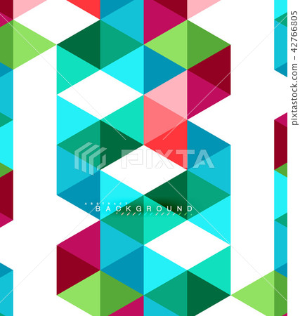 Multicolored triangles abstract background, mosaic tiles concept 42766805