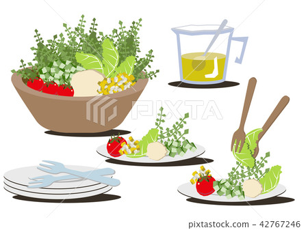 Illustration of a salad ball Illustration of a salad ball 42767246