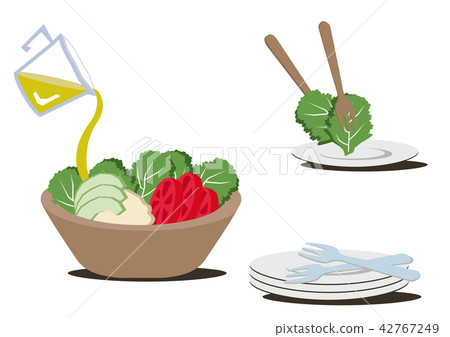 Illustration of a salad ball 42767249