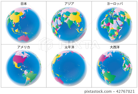 地球設置藍色多彩框架名稱 42767821