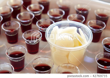 Many Cups of Wine and Bread set. 42769735