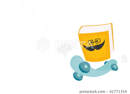 Vector illustration for Back to School materials. Textbook character skating on a skateboard to the Vector illustration for Back to School materials. Textbook character skating on a skateboard to the 42771354