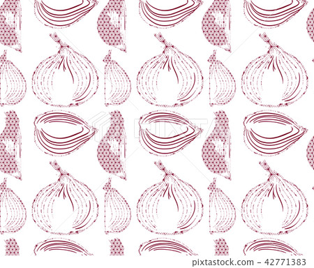 Shallots pattern vector with Japanese pattern  42771383