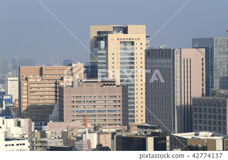 東京都市風景在日本,例如東京醫療和牙科大學,看下來都市風景 東京都市風景在日本,例如東京醫療和牙科大學,看下來都市風景 42774137