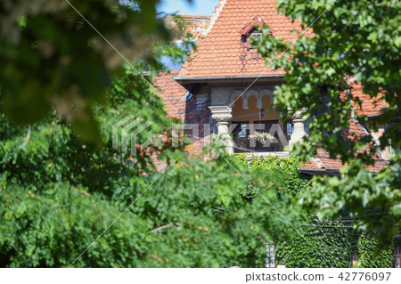 Bucharest view Historical buildings and vegetation Bucharest view Historical buildings and vegetation 42776097