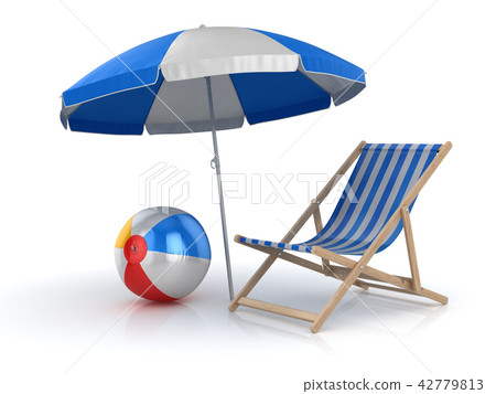 Beach Ball , Chair and Umbrella 42779813