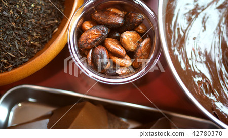 Close-up images of chocolate bar top view Close-up images of chocolate bar top view 42780370