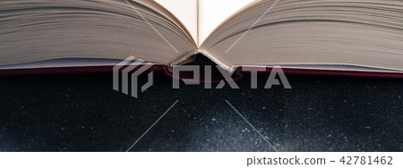 Open book on dark background Open book on dark background 42781462