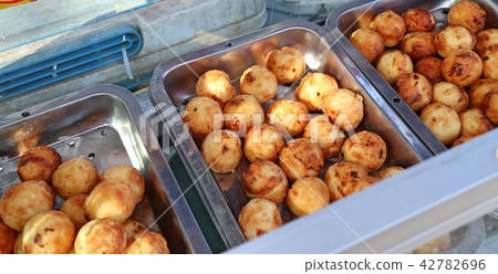 Takoyaki is Japanese snack 42782696