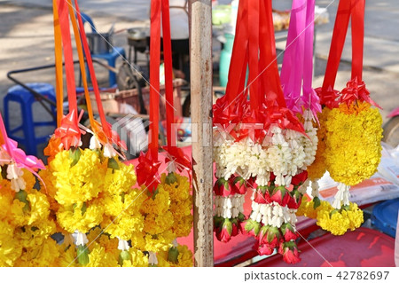 Jasmine garland in market Jasmine garland in market 42782697